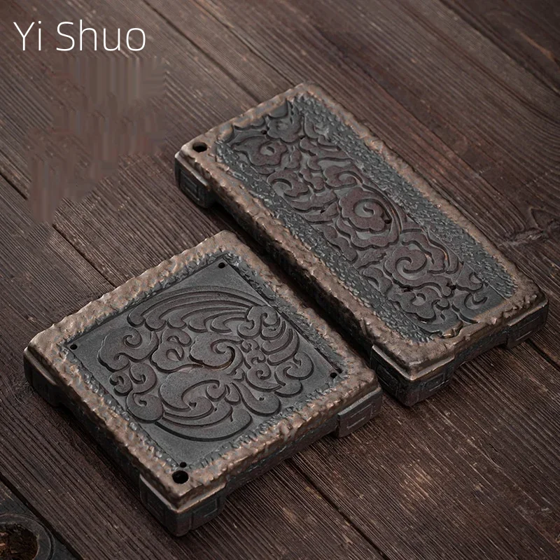 Brick Tea Teapot Holder Japanese Household Ceramic Tea Tray Water Storage Mini Small Tea Table Single Bamboo Kung Fu Tea Set