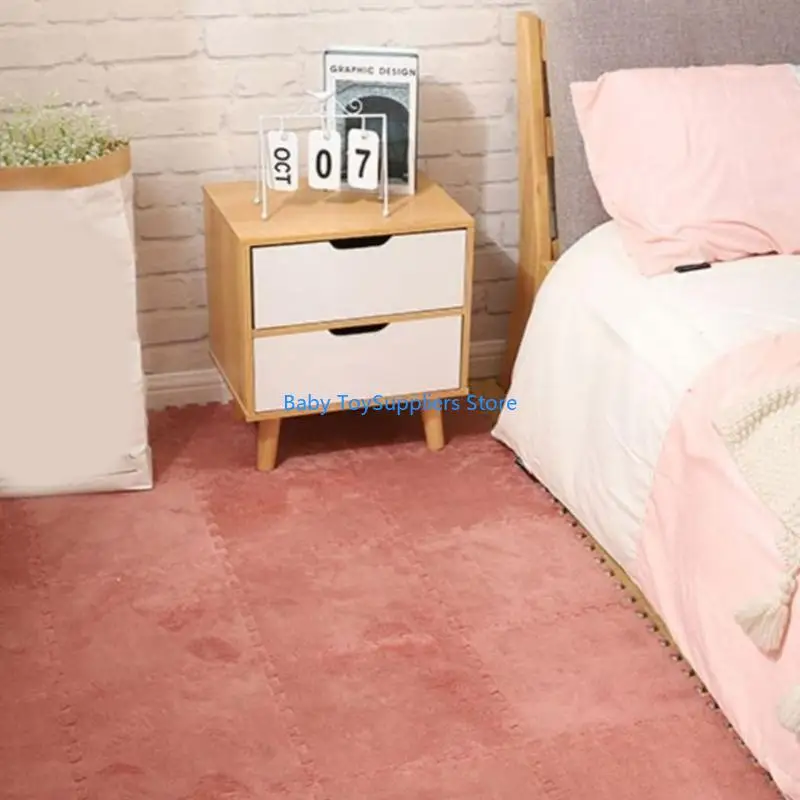 R1WF حزمة من 10 قطعة حصيرة الربط المضادة للسقوط وسادة السرير وسادة غرفة الأطفال الصغار سجادة لعب الطفل 30x30 سنتيمتر/11.8x11.8