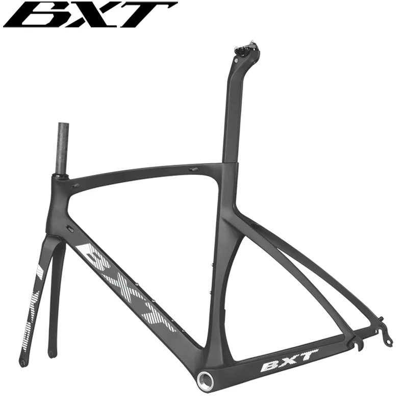 BXT-Ultralight Carbon Road Bike Frame, 700C X 25C, Full Carbon Road Bicycle Frameset, Fork Seatpost, New