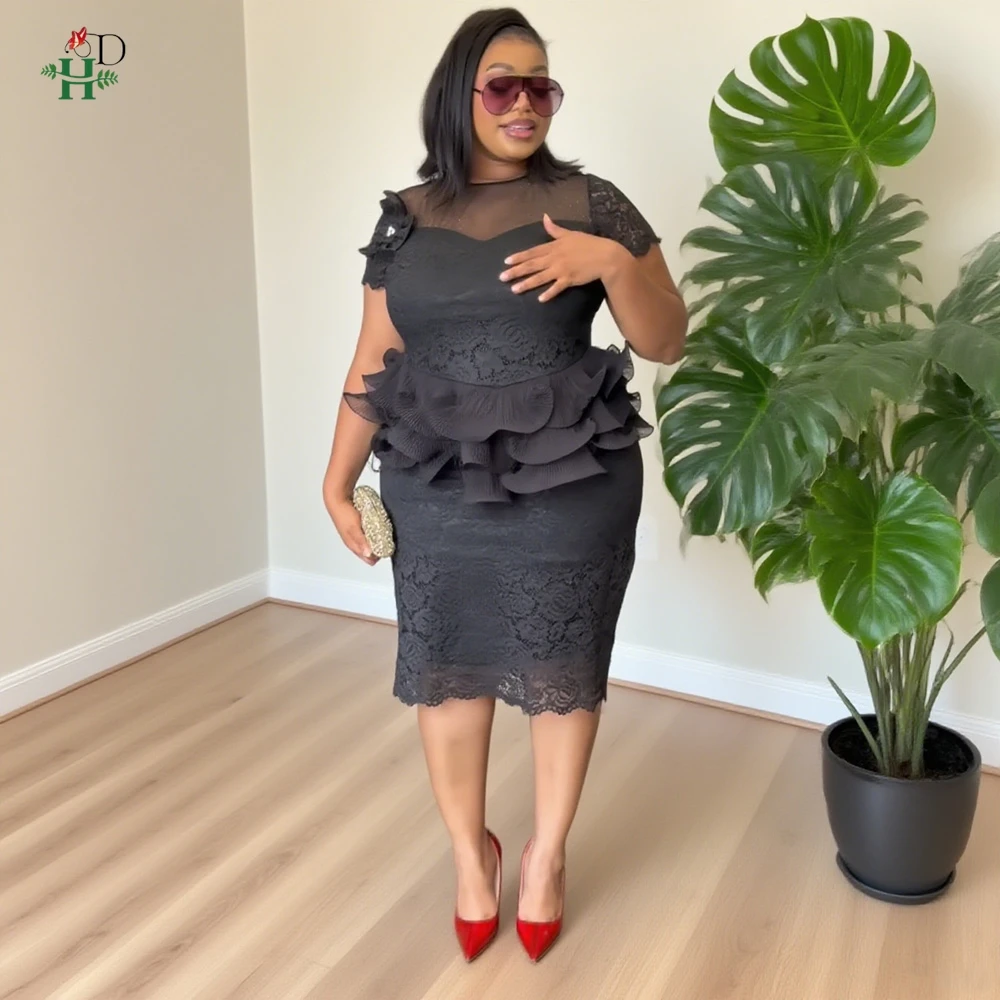 H & D الملابس الأفريقية للنساء فستان 2025 موضة جديدة فستان حفلات الزفاف الصيف مكتب ثوب عادية فستان أنقرة اليومية