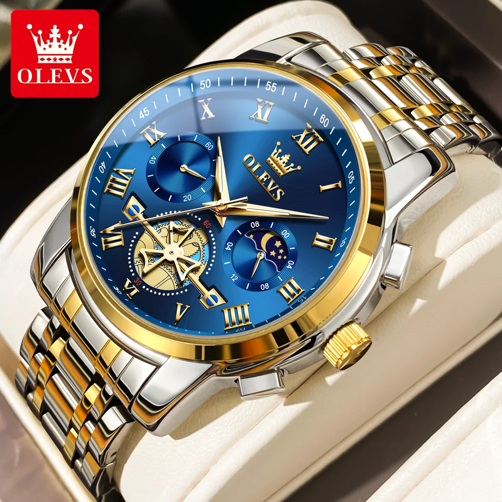 

OLEVS Men's Watches Quartz Watch Luxury For Man Watch Wristwatch Multifunctional Chronograph Wristwatch Waterproof