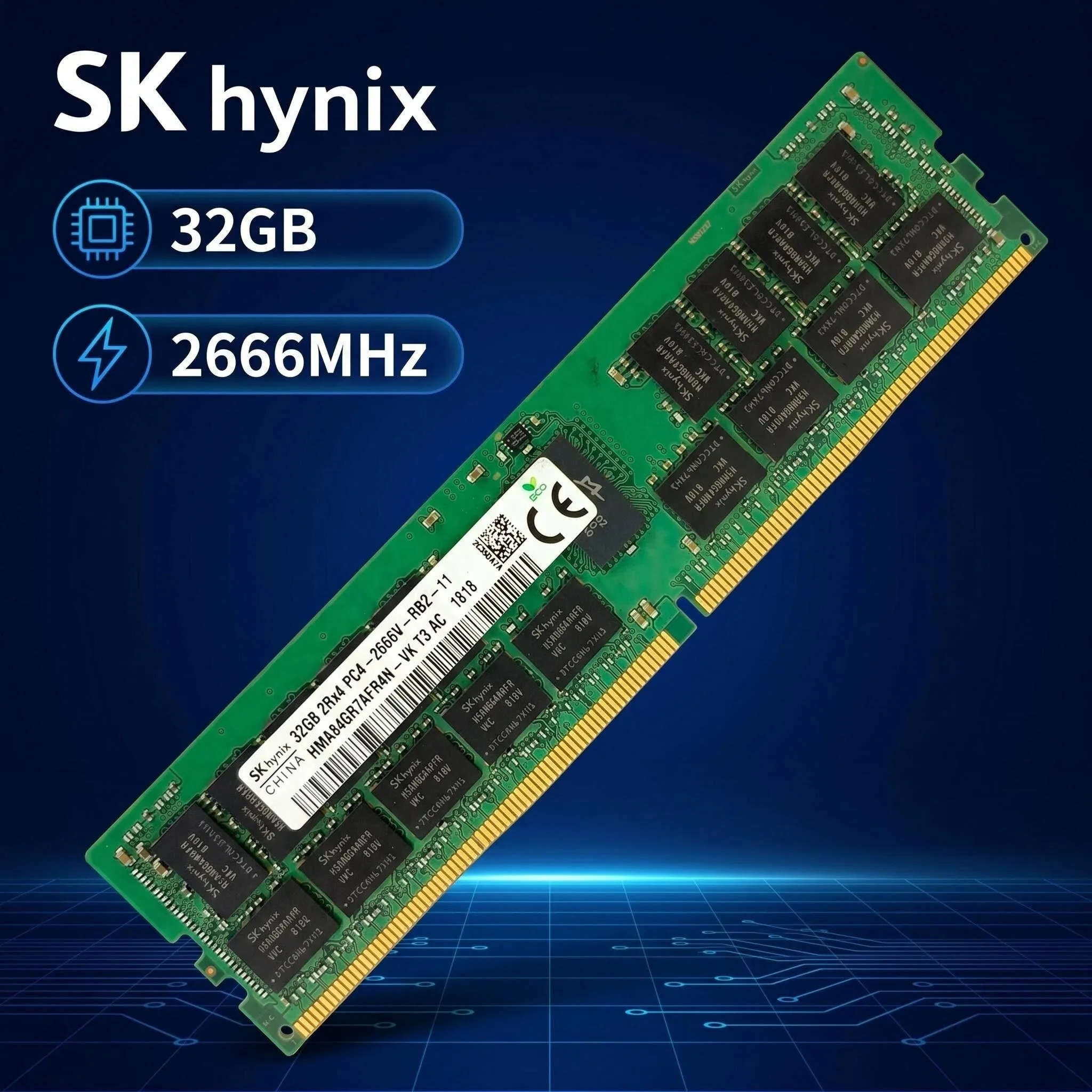 SK Hynix 32GB 2Rx4 2666V PC4 2666MHz DDR4 ECC Registered RDIMM for
