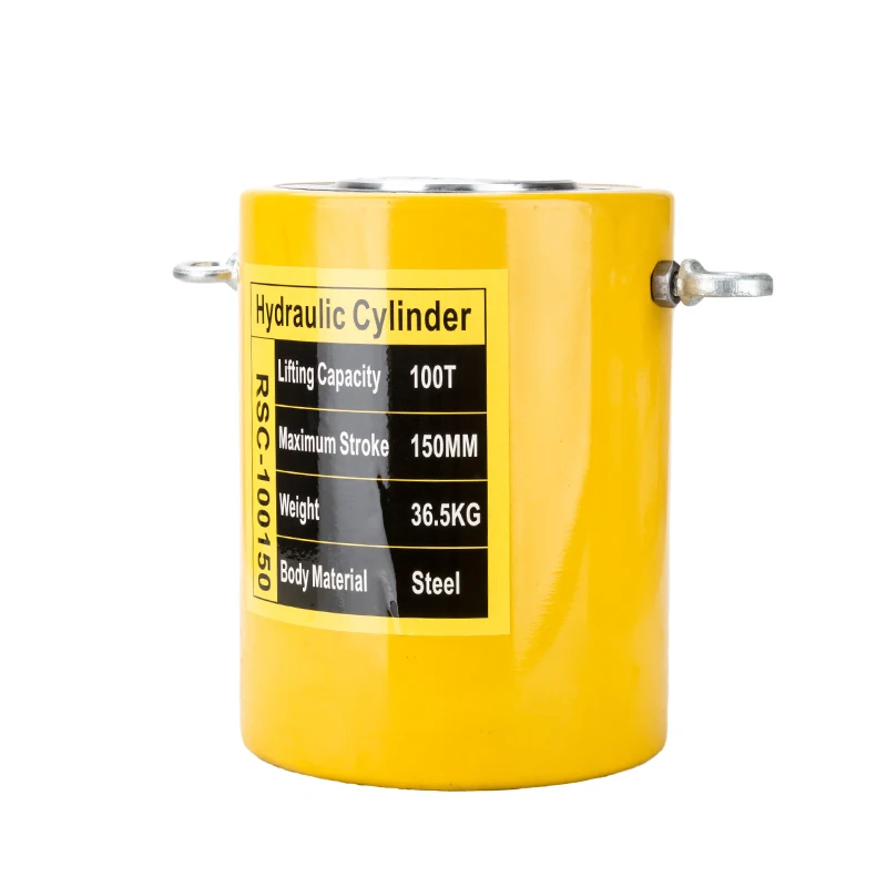 RSC-100150 Hydraulic Cylinder  with High Lifting Capacity, 100-ton Single-acting Lifting Extended-type Hydraulic