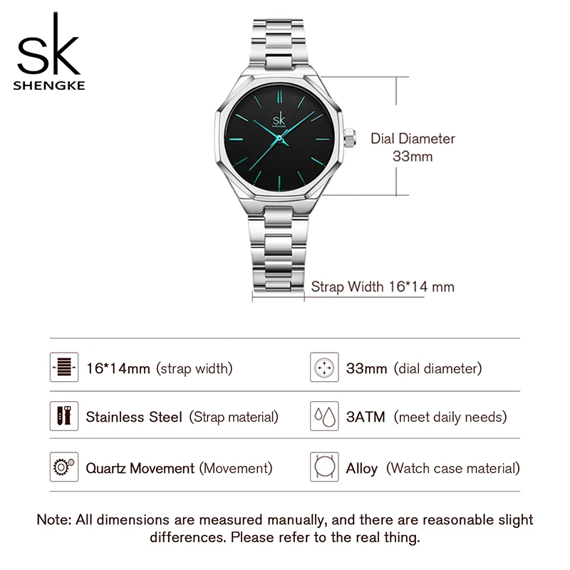 Shengke New Fashion Silver Women Watches Creative Steel Women's Bracelet Wrist Watches Ladies Waterproof Female Relogio Feminino