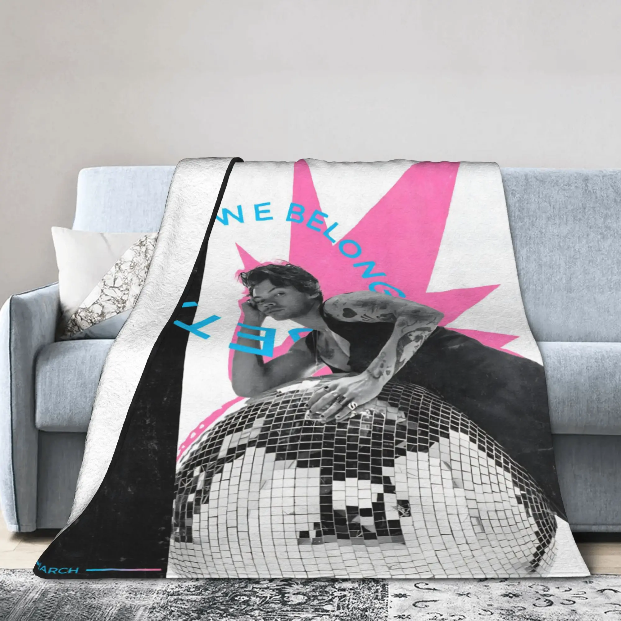Kiss All The Time Disco  Fleece Blanket Harrys Music Styles  Custom Throw Blanket for Home 200x150cm Quilt