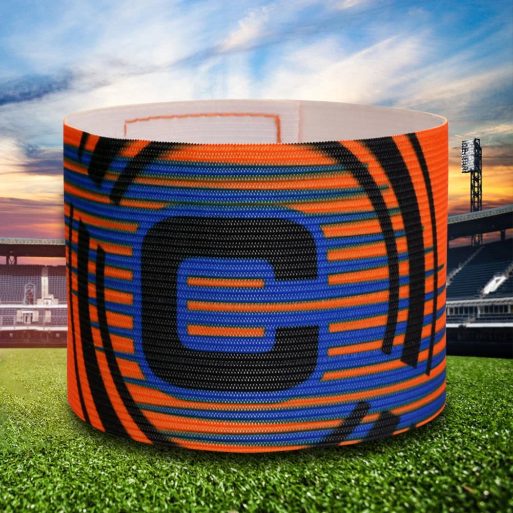 Футбольная капитанская повязка, регулируемая капитанская повязка на руку, дышащая, сильная адгезия для тренировок футбольной команды