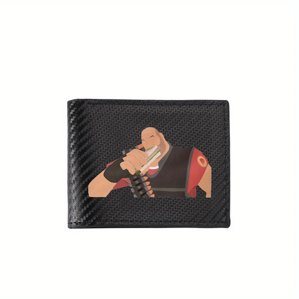 

Heavy eating sandwich,black vest,red shoulder Men's Wallets Simple Business Modern Stylish Printing Design Gifts For Father Boyf