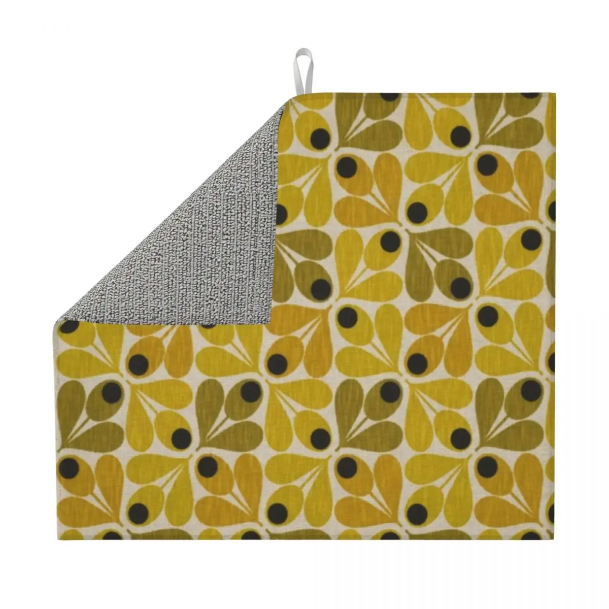 Custom Abstract Acorn Orla Kiely Dish Drying Mat for Kitchen Quick Dry Microfiber Scandinavian Flowers Dishes Drainer Pads