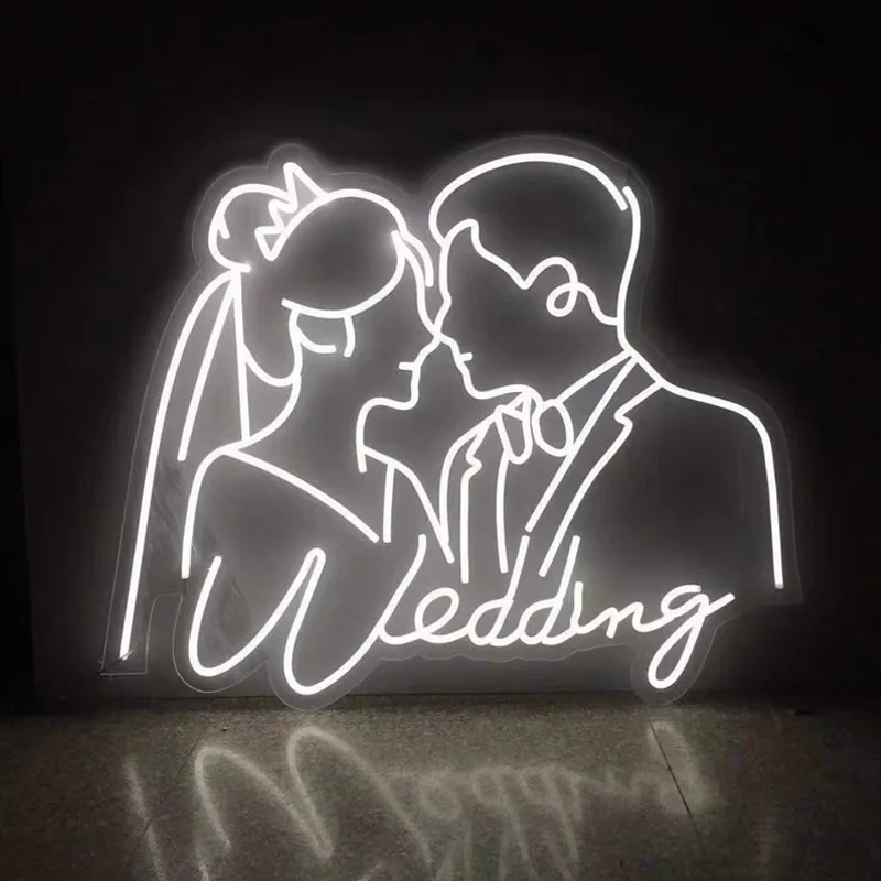 Luz de neón personalizada para fiesta de boda, letrero de neón, logotipo de señalización, lámpara de letras para decoración del hogar, diseño libre, acrílico, 12v, Led