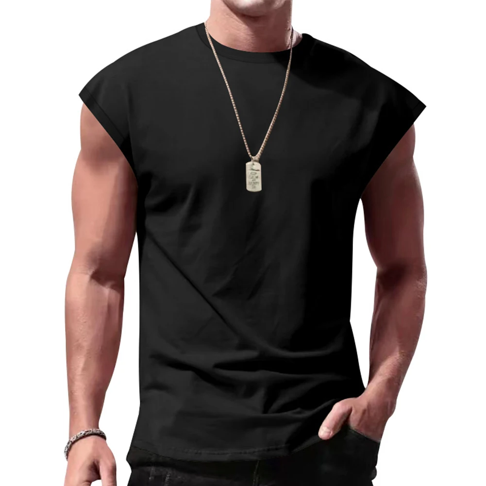 

Undershirt Mens Vest Sports T Shirt Tank Tops Vest Bodybuilding Comfortable Crew Neck Fitness Loose Muscle Polyester Sleeveless