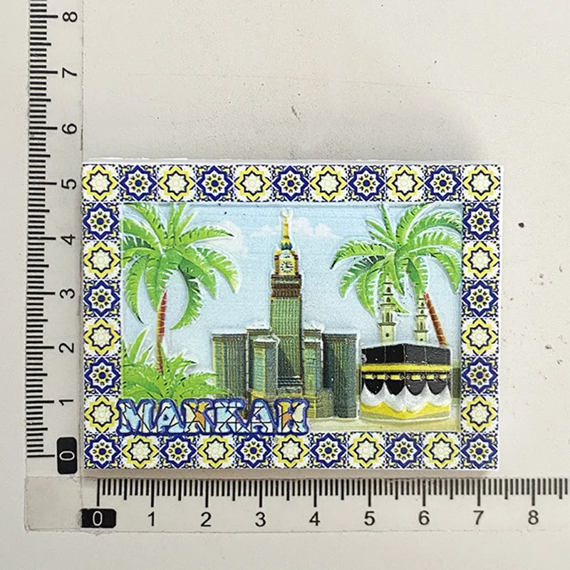 Mecca 3D refrigerator magnet Tourist souvenirs Refrigerator magnet decoration supplies collection arts and crafts gifts