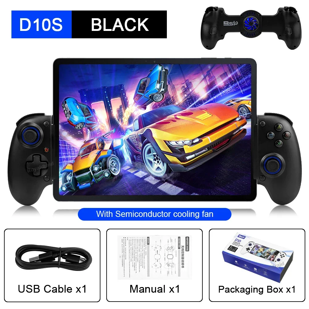 D10 D10S Stretching Cooling Wireless Game Controller For SWITCH/Android For Apple-ios Tablet For PS3/PS4/XBOX Gamepad Streaming