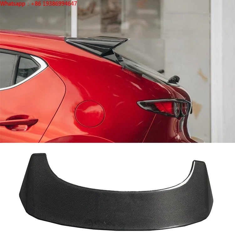 For Carbon Fiber Rear Spoiler Upgrade for 2020 - 26 Mazda 3 Hatchback (4th Generation) - Speed Wing Aerodynamic Exterior Package