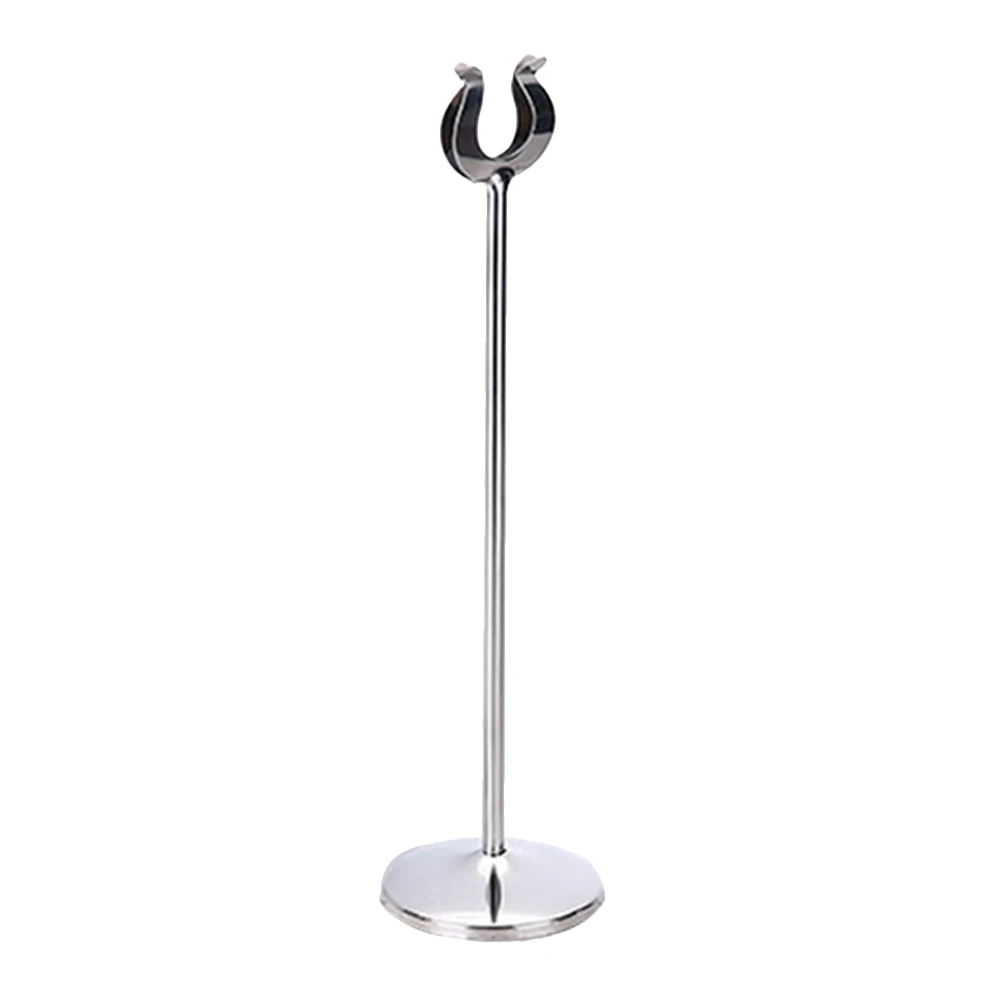 

Stainless Steel Table Cards Holder U shaped Restaurant Sign Thickened Non slip Edge Smooth Card Clip Menu Seats Holder Table