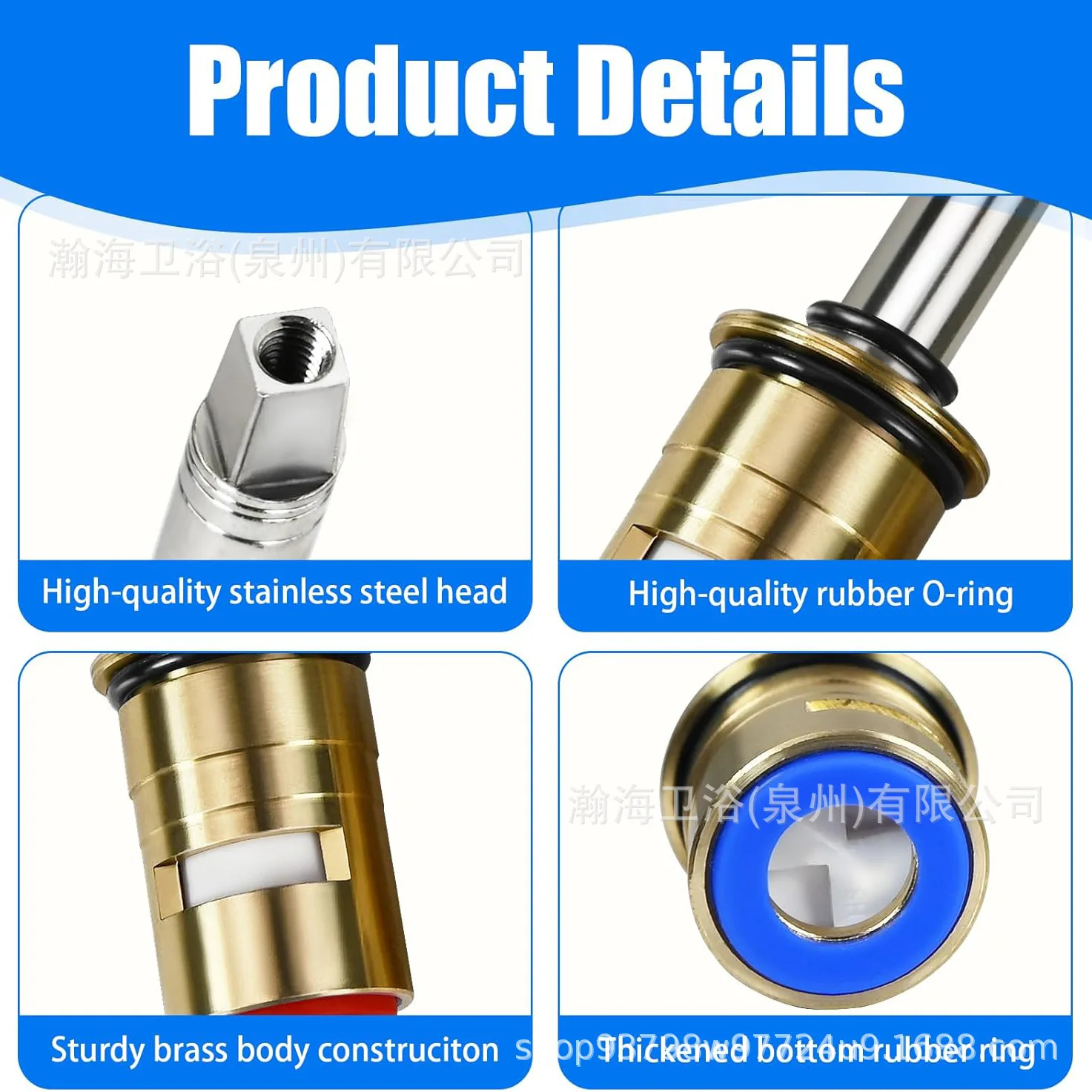 Faucet Spool Hot and Cold Ceramic Chip for Chicago 377XKRHJKABNF & 377XKLHJKABNF