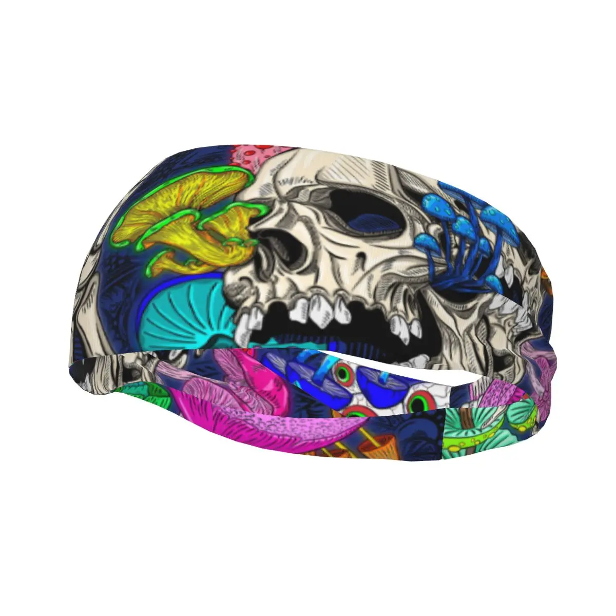 

Sports Sweatband Breathable Headband Sweat Hair Head Band Abstract Magical Psychedelic Mushrooms Skulls Yoga Headband