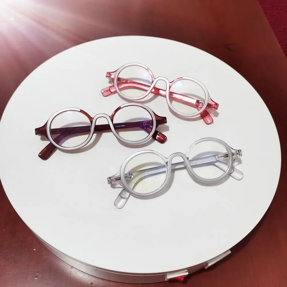 Vision Care Reading Glasses Round Frame Spring Leg Presbyopic Eyeglass Hyperopia Ultra Light Resin Optical Frame Eyewear