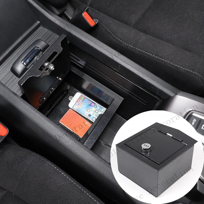 Z+ Steel Center Console Safe Gun Lockbox Storage Box For Honda Pilot 2015-2022