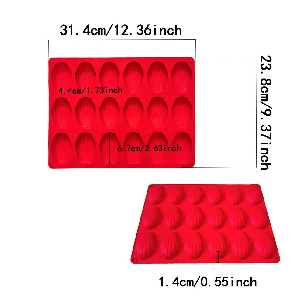 1 قطعة الإبداعية مادلين على شكل الشوكولاته قالب من السيليكون DIY بها بنفسك الجليد الكوكيز بودنغ كيك تحلية أواني الخبز
