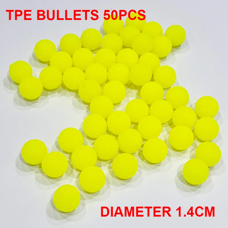 TPE Soft Bullet Refill Pack สําหรับ Nerf Hyper ปืนของเล่นยืดหยุ่นลูกกระสุน 50 รอบเด็กปืนอุปกรณ์เสริมสําหรับเด็กผู้ใหญ่