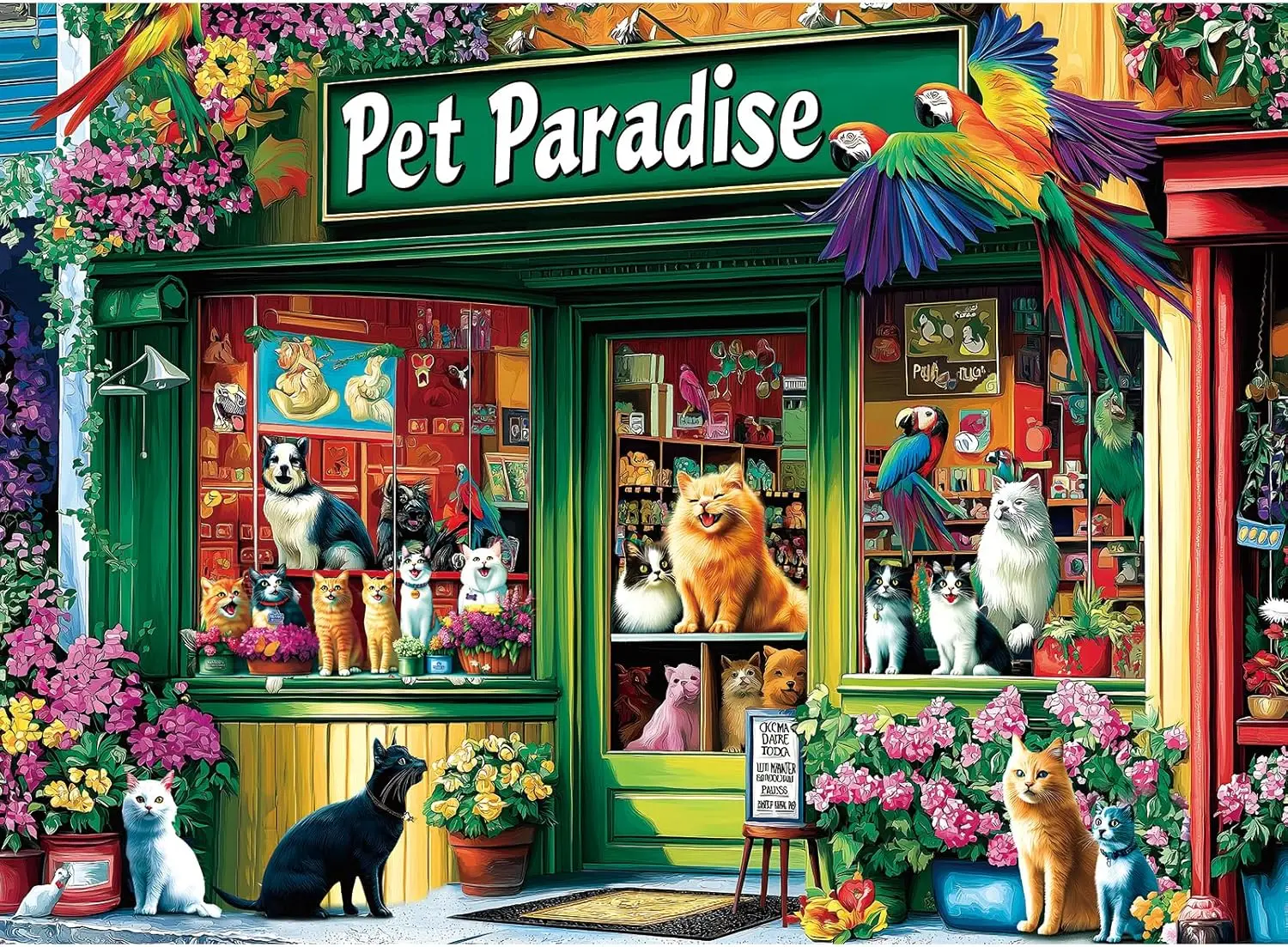 

Pet Paradise Pet Shop Wooden Jigsaw Puzzle 500 1000 Pieces for Adults Child Hobby Puzzle Art Wall Decor Pet Lover Birthday Gift