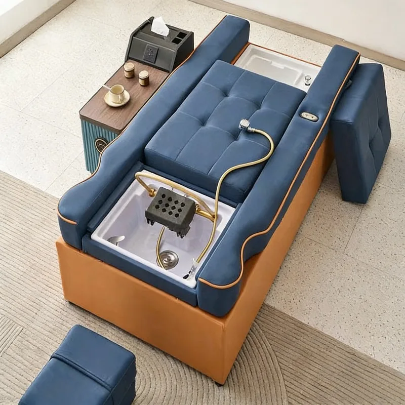 

Professional Electric Shampoo Bed Integrated Head Spa Massage Table Foot Bath Sofa Pedicure Chair Beauty Furniture