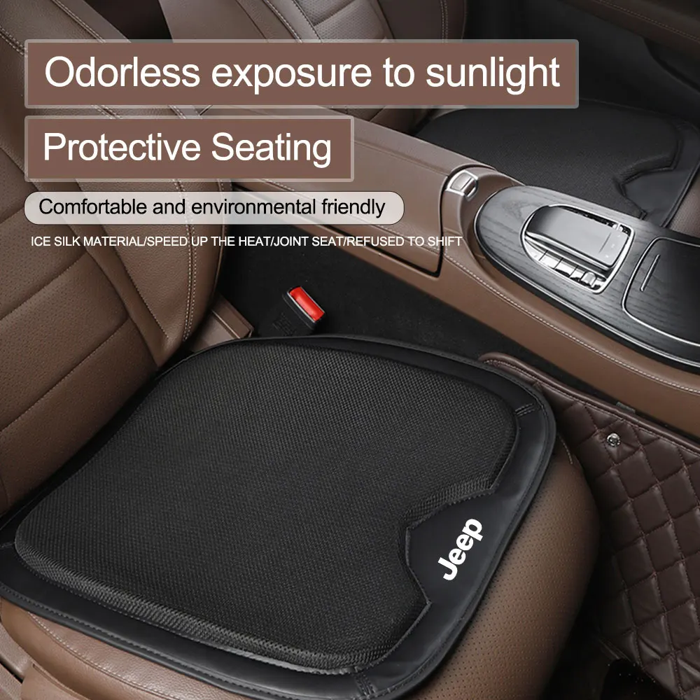 Car Seat Non-Slip Breathable Cushion Pad For Jeep Cherokee Compass GrandCherokee Trail Hawk Rubicon JK Renegade Patriot Wrangler