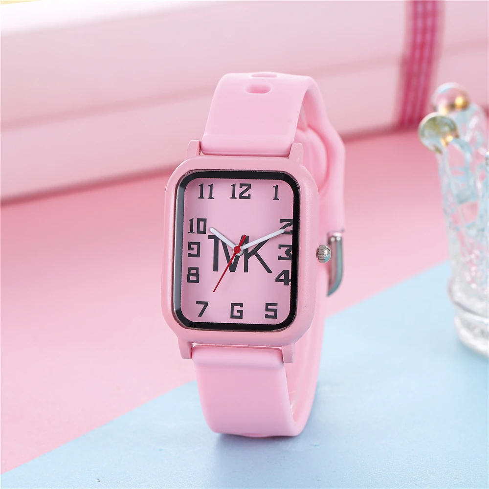 Fashion Ladies Brand Watches Simplicity Square Digital TVK Women Quartz Watch Sports Silicone Dress Gift Clock Wristwatches