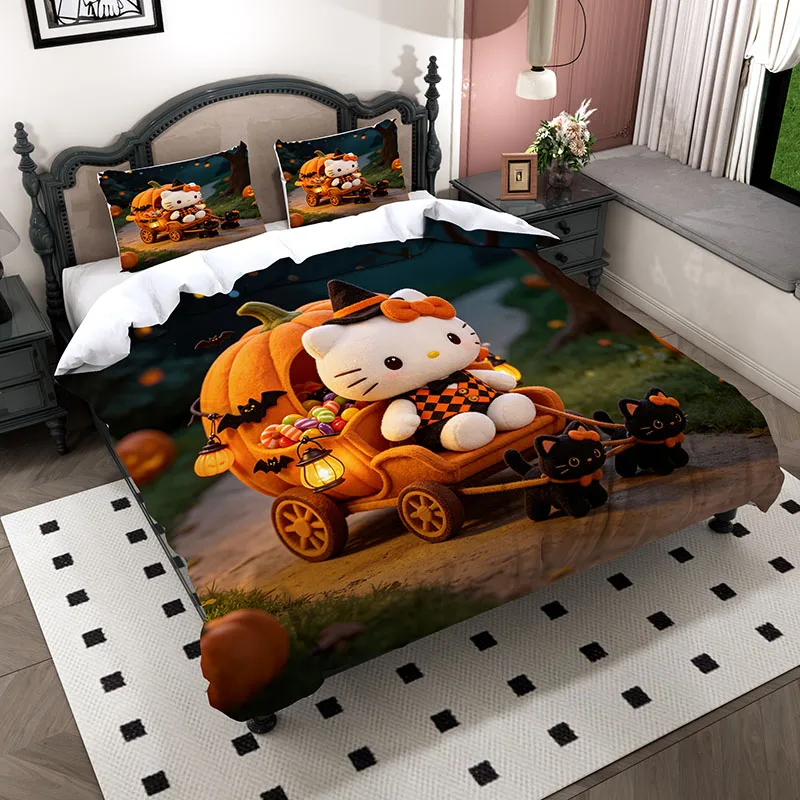 kawaii-witch-hello-kitty-bedding-set-pumpkin-cart-full-of-candies-duvet-cover-halloween-christmas-present-for-teen-girls