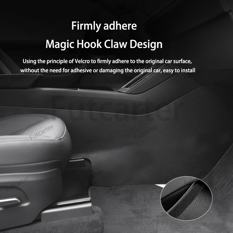 Para tesla modelo y juniper 2025 tpe lado de controle central anti kick pad anti-sujeira cobertura completa anti kick protector acessórios do carro