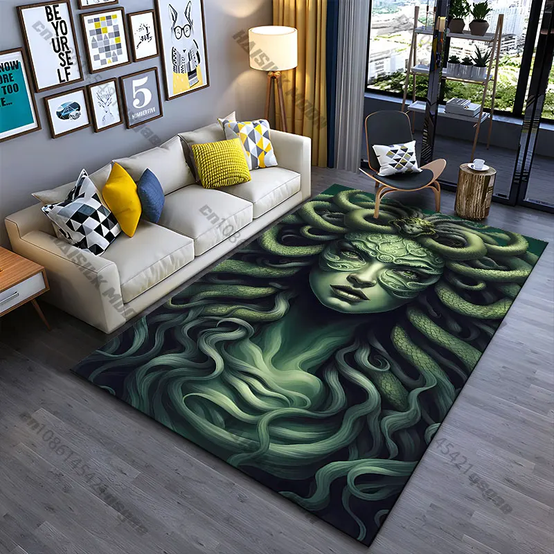Tangled serpents mystical flowing energy carpet Yoga living room room decor children's crawling mat doormat area rug