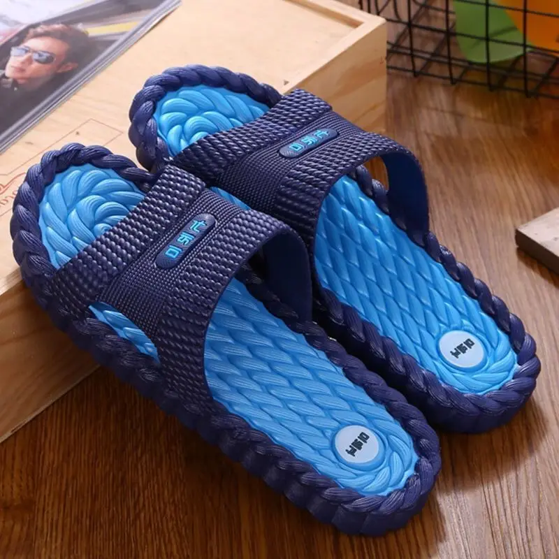 Odor-proof Non-slip Soft-soled Bathroom Slippers Korean Version Casual Soft Massage Indoor Outdoor Men's Slippers Bath Slippers