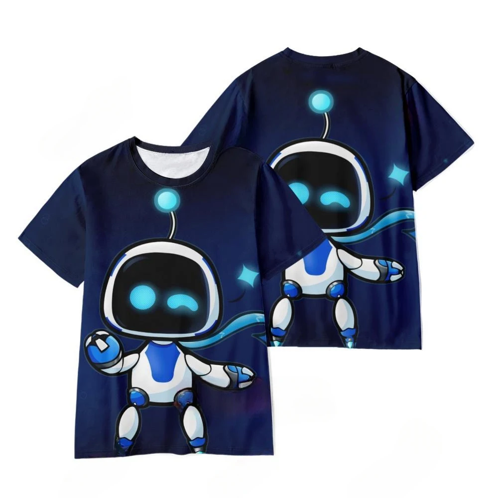 Summer T-Shirts Game Astro Bot 3D Print Streetwear Men Women Fashion Oversized Short Sleeve T Shirt Kids Tees Tops Man Clothing