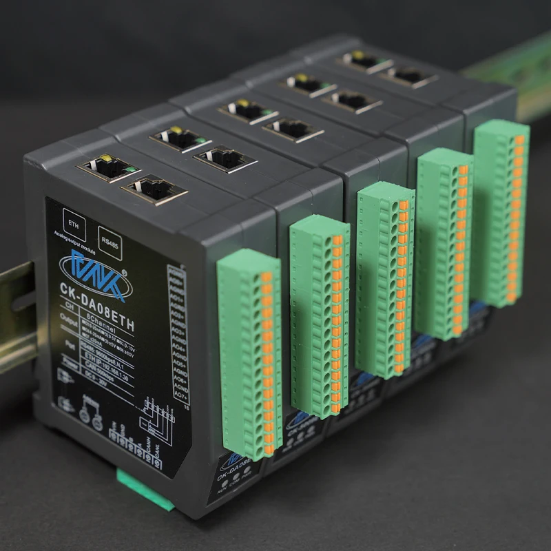 8-Channel Remote IO Acquisition Module with 0-10V Modbus TCP 4-20mA Analog Output Digital Input and Output Interface