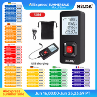 HILDA 50M/100M/120M Laser Rangefinder Distance Meter Laser Tape Range Finder Building Professional Meter Laser Ruler Test Tool