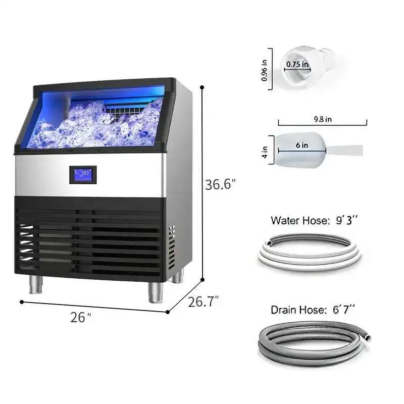 Worldwide Ice Maker Making Industrial Machines 450Kg/24 Hour Ice Cube Making Machine Commercial