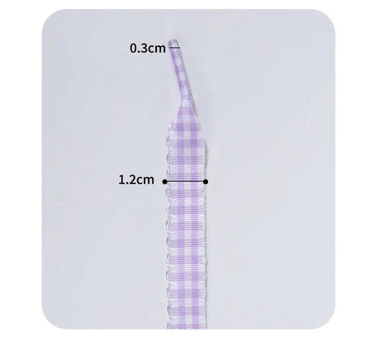 1 Paar karierte Schnürsenkel, flache Schnürsenkel für Sneaker, karierte Schnürsenkel, Ersatz für Schuhe. ﻿ – Detail 2