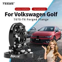 Teeze 2/4pcs 5x112 CB 57.1 M14*1.5 Hub Centric Black Forged wheel spacer For Volkswagen Golf 7 / Mk7 Flange Plate15/20/25/30mm