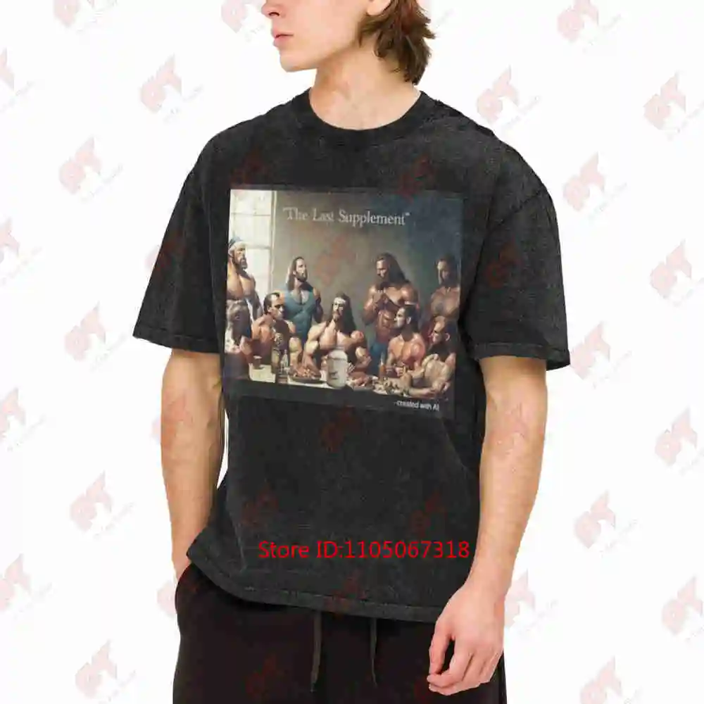 Funny Bodybuilding The Last Supplement Vintage Washed Tee Pure Cotton T-Shirt