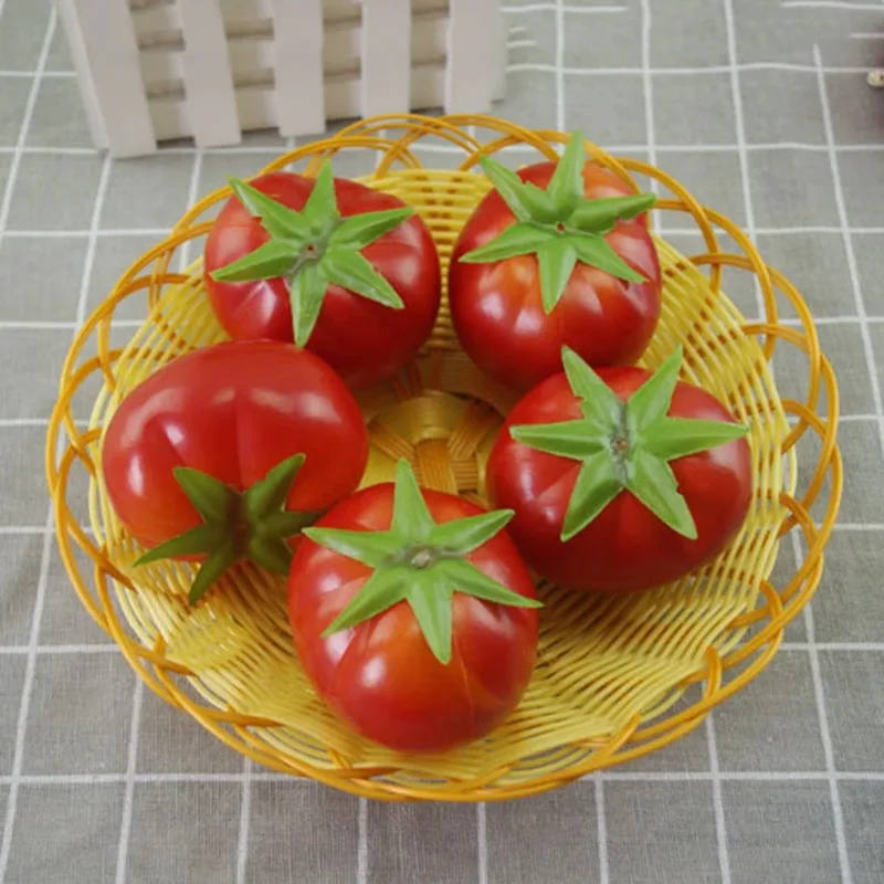 1/6PCS Lifelike Artificial Green Fruit Pear Kitchen Realistic Fake Display Food Home Decoration Supermarket Restaurant Props