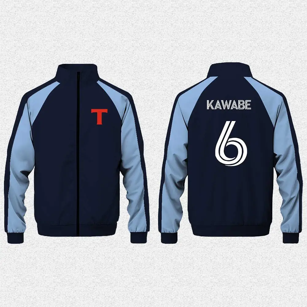 Captain Tsubasa Anime TOHO Team Uniform Fashion Football Uniform Men's Role Play Casual Jacket Customizable Stand Collar Jacket