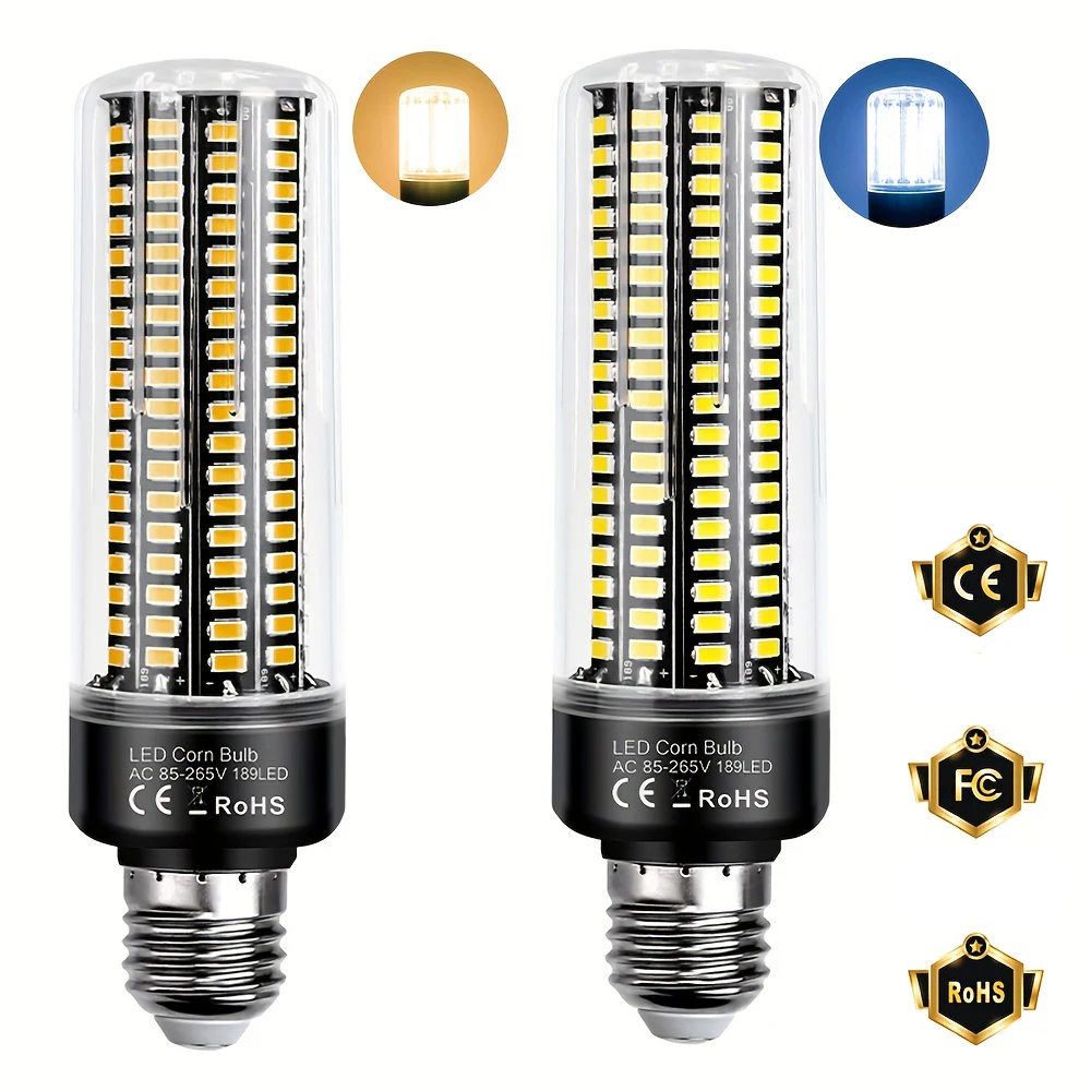 Corn Light Bulb LED Bulb 220V/110V Daylight E27/E26 Downlight Recessed Lamp E14 Candle Lamp Chandelier Straight Bulbs Tubular