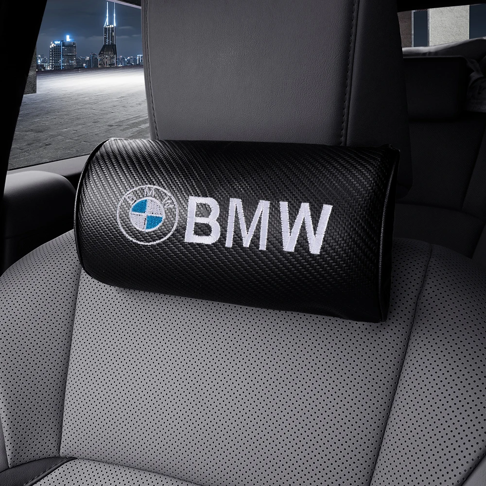 1/2PCS Carbon Fiber Car Seat Headrest Soft Neck Head Support Pillow For BMW M Performance X1 X3 X4 X5 E46 E90 F20 E60 E39 F10 M3 - view 5