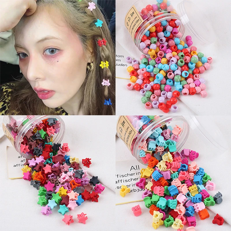 50Pc/100Pc ผู้หญิงหญิงสาวที่มีสีสันผมเข็มกลัดตกแต่ง Hairpins ผมหวานรูปแบบที่รัดผมเครื่องประดับผมชุด