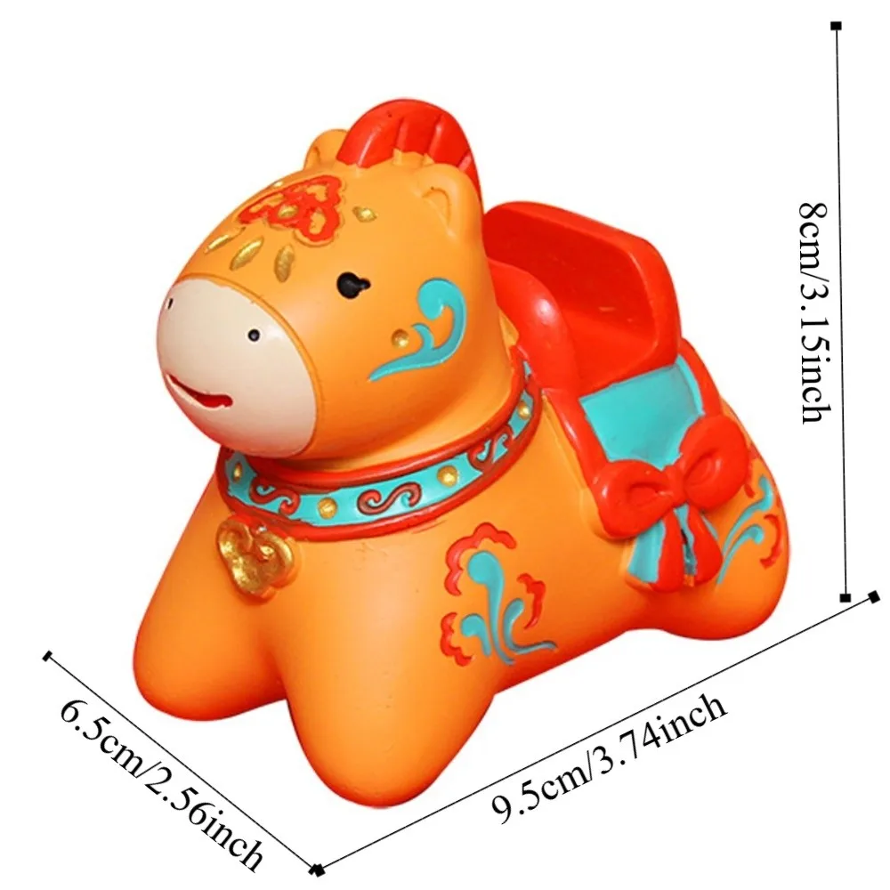 التميمة زودياك الحصان حامل هاتف حلية النمط الصيني الحيوان تمثال 2026 الحصان الحلي حامل صغير لطيف #6