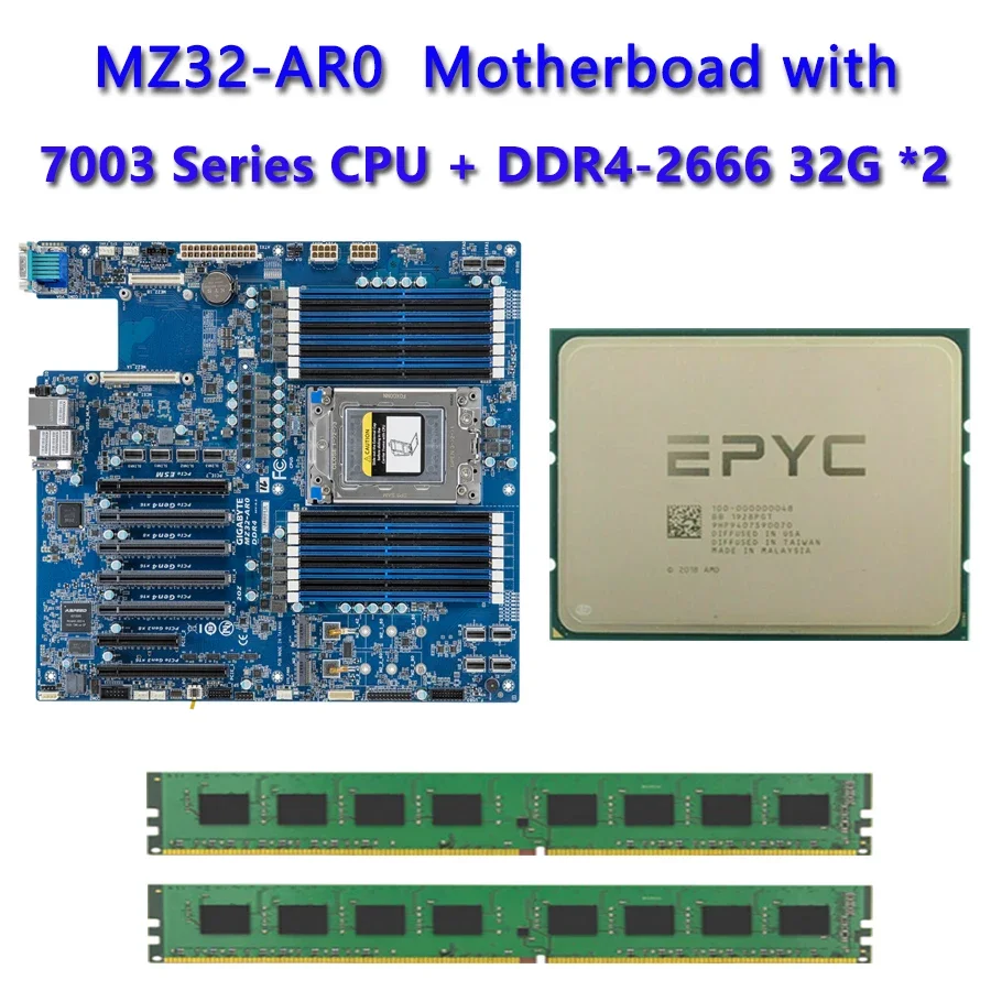 REV3.0 CPU board ، 64GB RAM ، EPYC