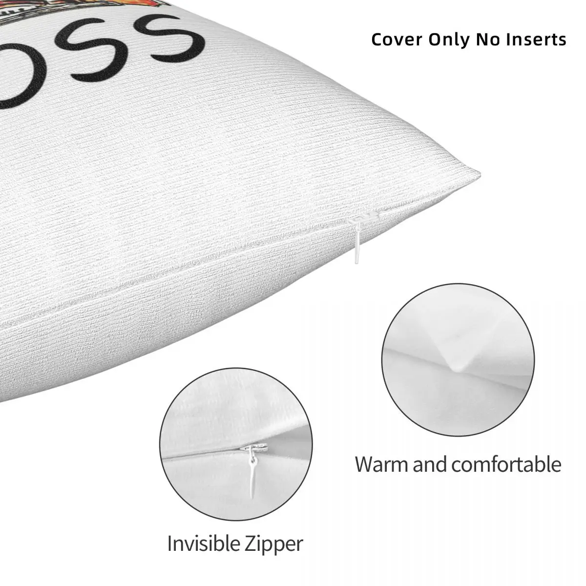 بوس كات كمبيوتر محمول مربع المخدة البوليستر الكتان المخملية الإبداعية البريدي ديكور غطاء وسادة أريكة 18" #5