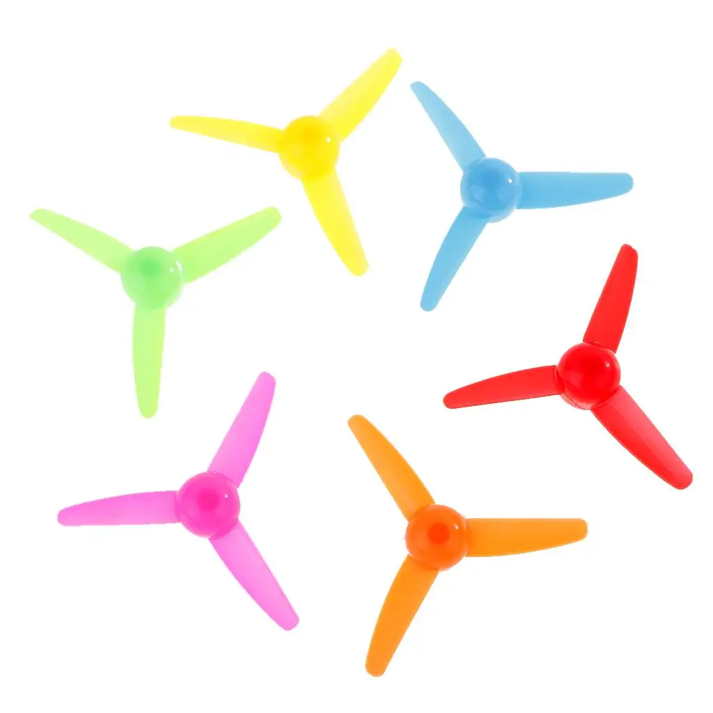 18 Pieces Multi-colored Propellers Prop 3 Leaf for Parts Accessory