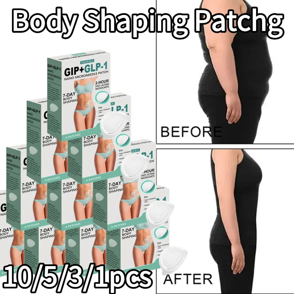 

10/5/3/1pcs Women Men Weight Loss Fats Burn Patch Body Shaping Nanos Microneedles Patch Lasting Firming Skin Weight Manage Patch