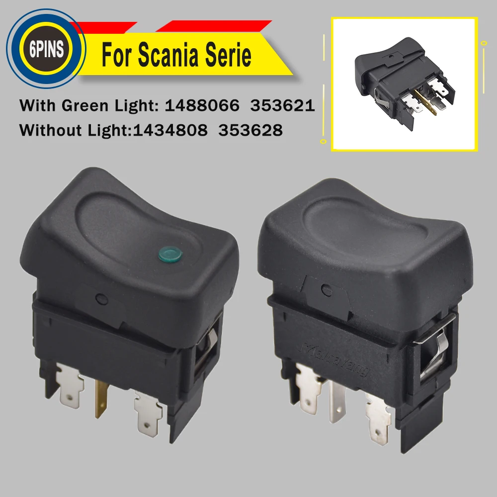 Electric Power Window Lifter Control Panel Switch Single Push Button 1488066 For Scania Serie 3 4 Truck